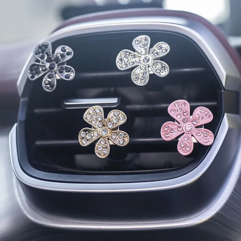 Lot De 6 Clips Diffuseur De Voiture En Forme De Fleur Pour Décoration