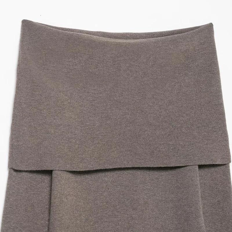 Casual Chic Women Sweater Solid Off Shoulder Pullover Top Long Sleeve Knit Sweater Fashion 2025 Autumn Elegant Short Sweater