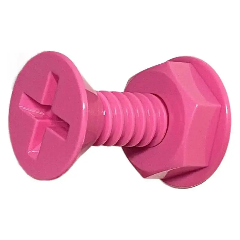 3pcs Set Cute and Creative Screws Adhesive Hooks Wall Clothes Behind Doors Adhesive Hooks No Punching Load-bearing Hooks 5