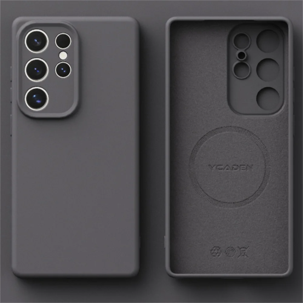 Soft Liquid Silicone Shockproof Case with Magnetic Wireless Charging Compatibility - Solid Protection Cover