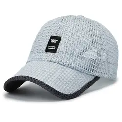 Breathable Summer Mesh Baseball Cap (Light grey)