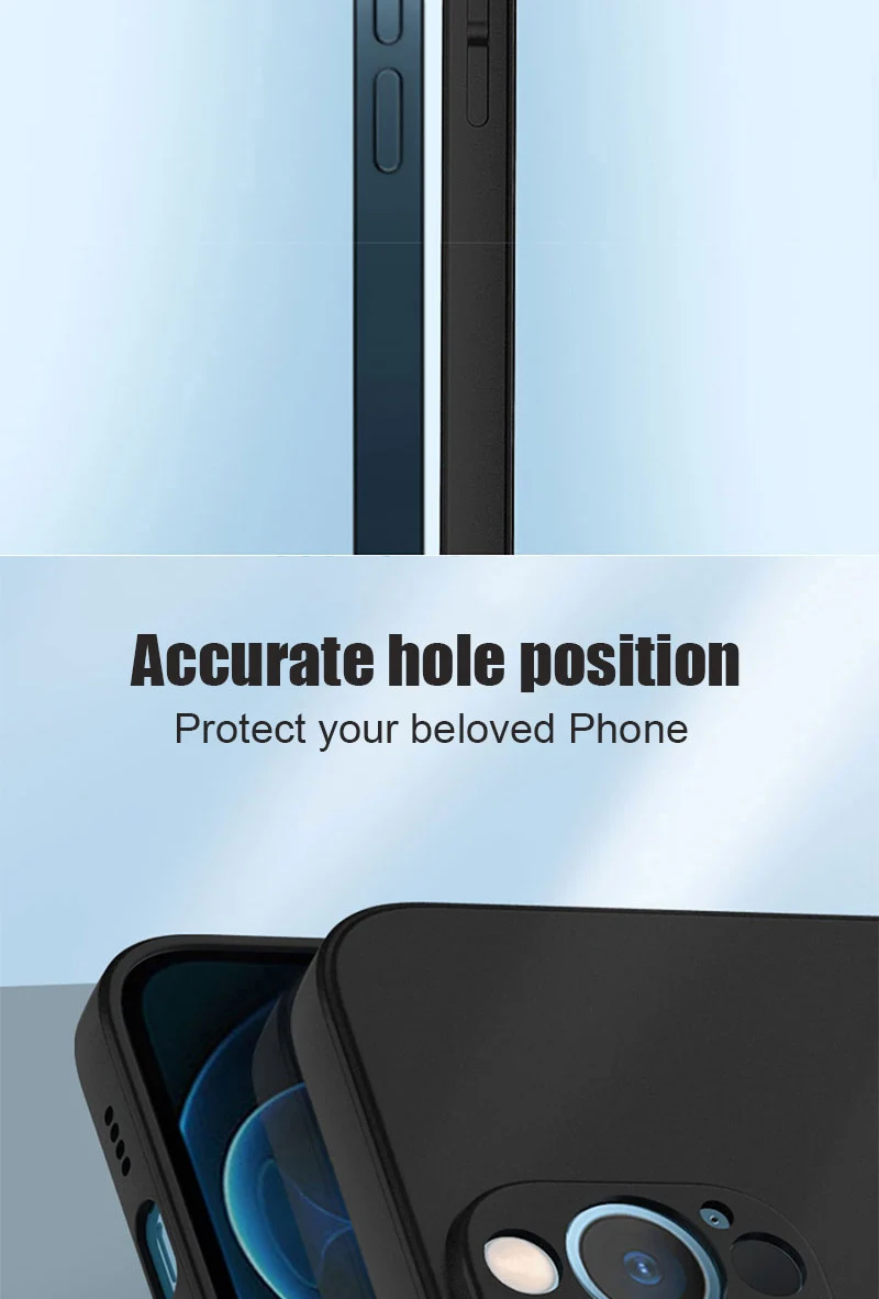 Luxuriöse schwarze Handyhülle für iPhone 15 16 14 11 12 13 Pro Max Mini 7 8 Plus Xr Xs 16E SE 2020 2022 TPU Silikon Soft Cover Case – Detail 6