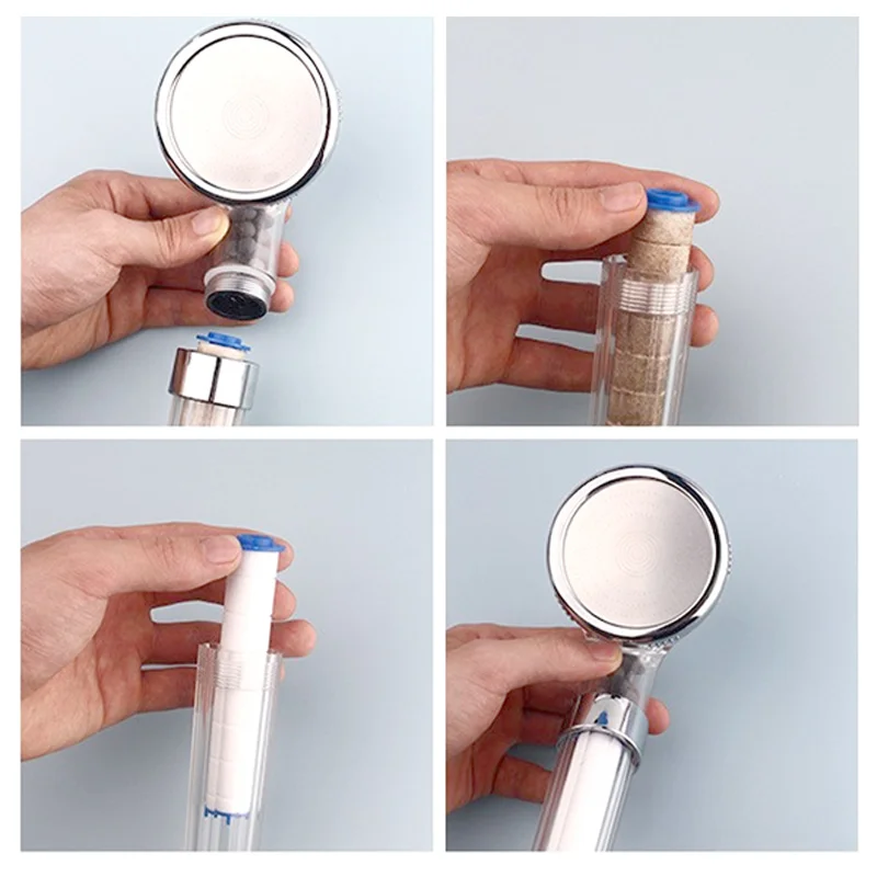 5/10 Shower Head Filter Replacement Water Purification Showers Filters Core Remove Impuritie Hard Water Bathroom Accessories