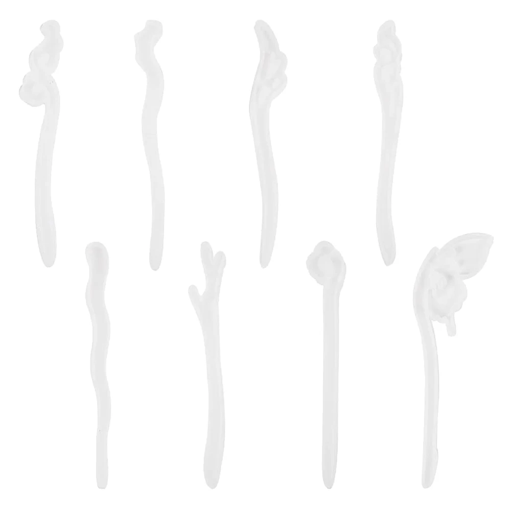 

8Pcs Clear Hairpin Mould Hair Stick Silicone Mould Molds for Resin Jewelry Resin Hair Pin Making DIY Craft