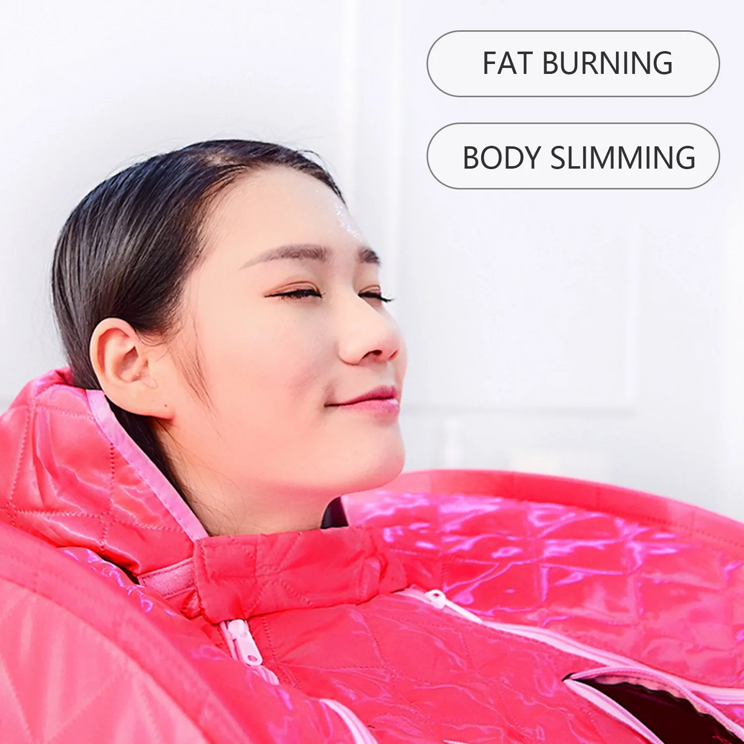 Portable Folding Steam Sauna Cabin Generator SPA Room Tent Box without Steamer for One or Two People Weight Loss Full Body 3