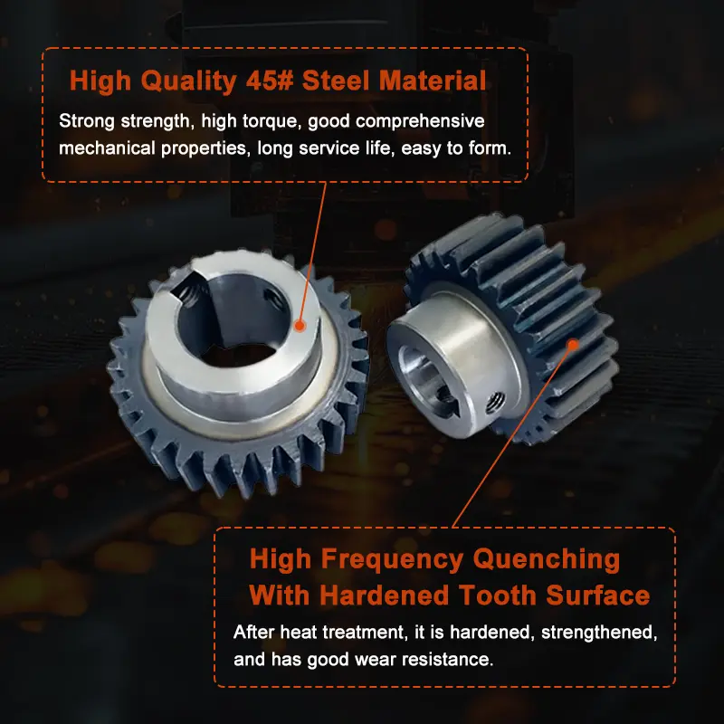 1 Module Spur Gear 1M 17 Teeth/18 Teeth/19 Teeth/20 Teeth Standard Hole 6/6.35/8/10mm Precision 45# Steel Motor Boss Gears image 3