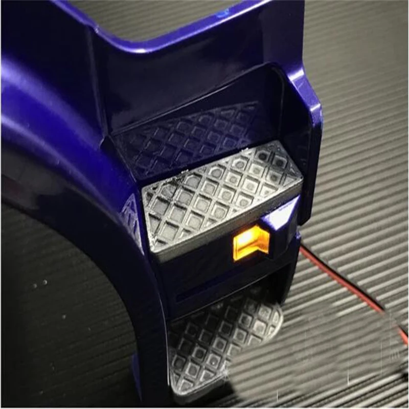 JUWUBA Modell 2-teiliges Fußpedal-Blinker-Upgrade-Beleuchtungsteile-Set für 1/14 Tamiya RC Truck Kipper für SCANIA R730 R470 R620 DIY – Detail 13