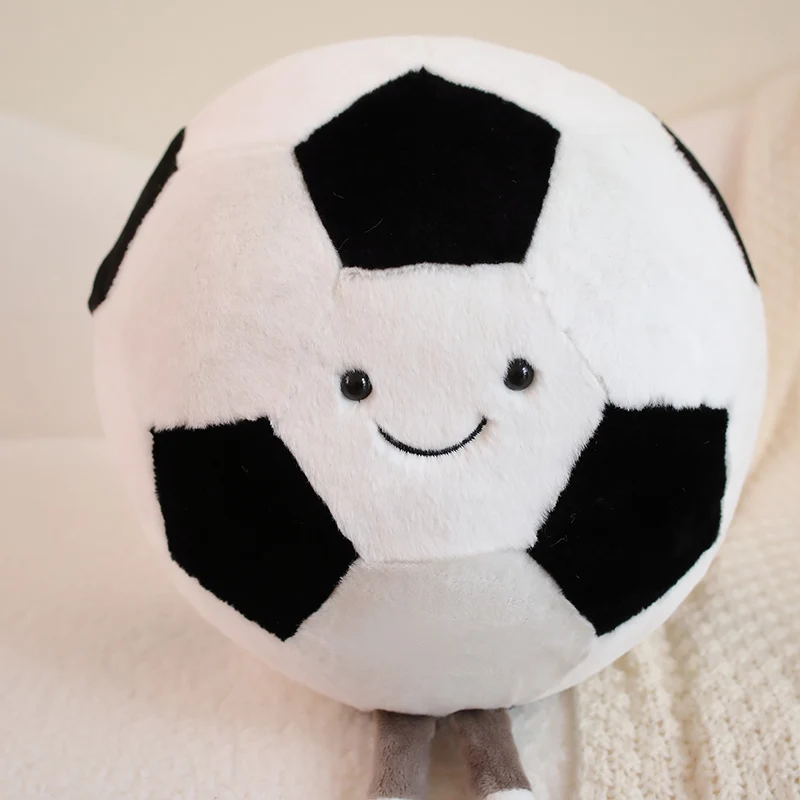 Cute Creative Football Plush Toy Kawaii Basketball Plushie Doll Pillow Car Home Decoration Gift For Kids 3