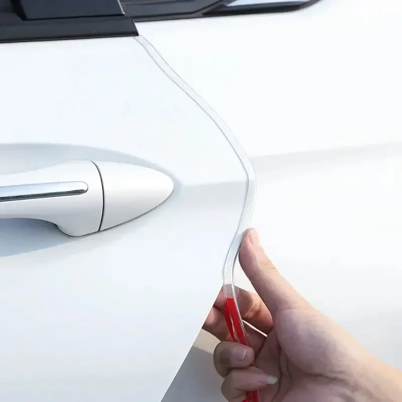 Crystal-Clear Adhesive Car Door Edge Protectors - Universal Fit