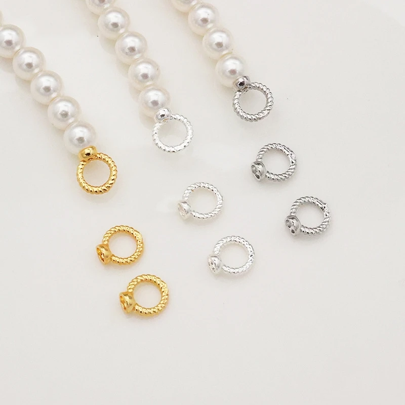 10/20 Stück 18K vergoldetes Messing runder geschlossener Verbinder 7,5 mm Endverbindungsring für DIY Halskette Armband Schmuckherstellung Versorgung – Detail 1