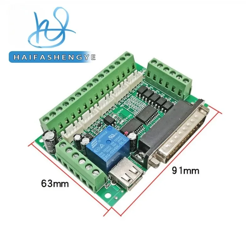 MACH3 조각 기계 5축 스테퍼 모터 드라이버 CNC 인터페이스 보드(옵토커플러 절연 및 USB 케이블 포함)
