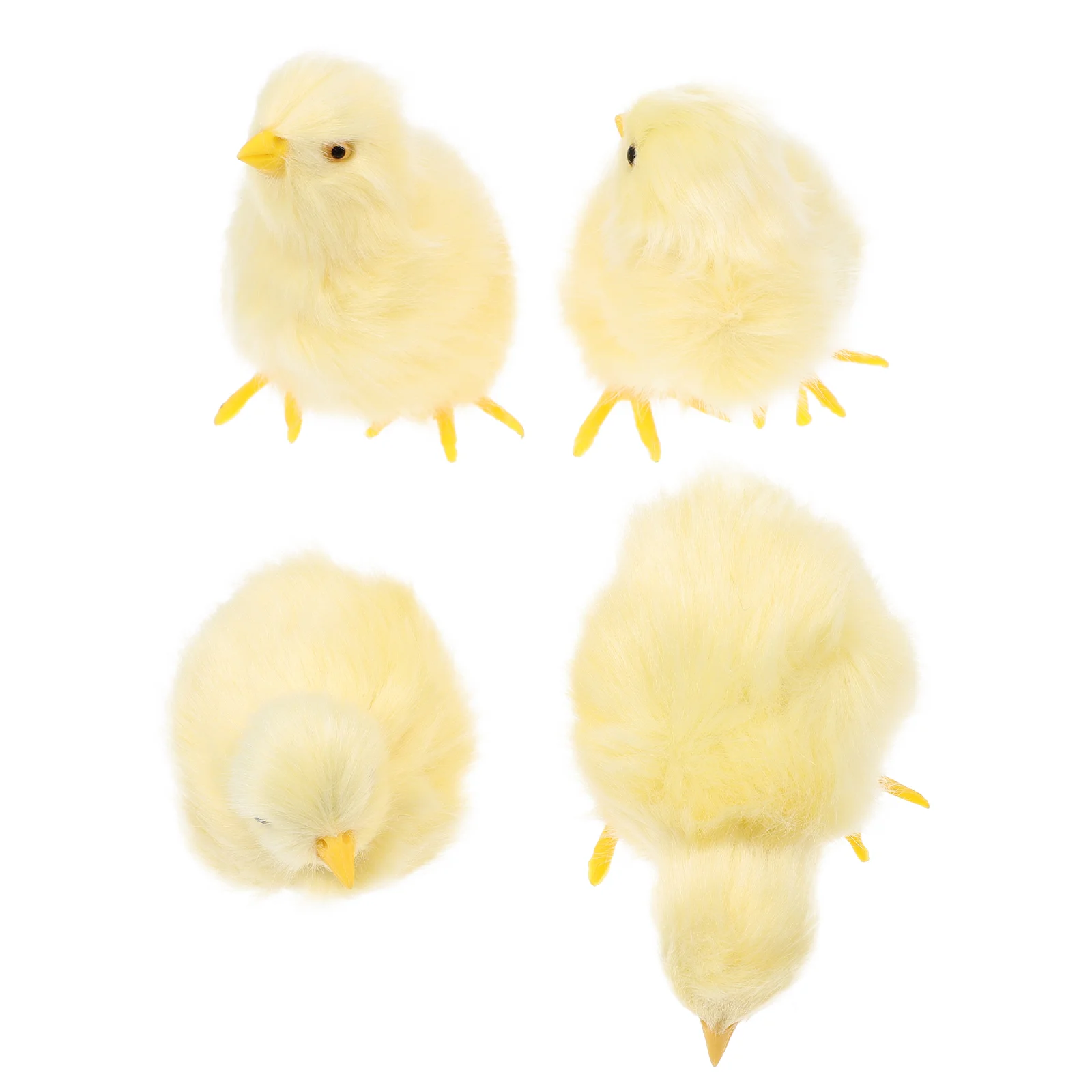 4pcs Creative Plush Chick Housewarming Gifts Chick Decorations for Office ruyi ornaments living room entrance bogu shelf tv wine cabinet beckoning study small craft decorations housewarming gifts