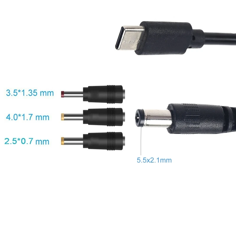 Type to 5.5x2.1mm Power Cable, 3.3ft Barrel Center Pin Positive Cord for Led and Peripheral Products