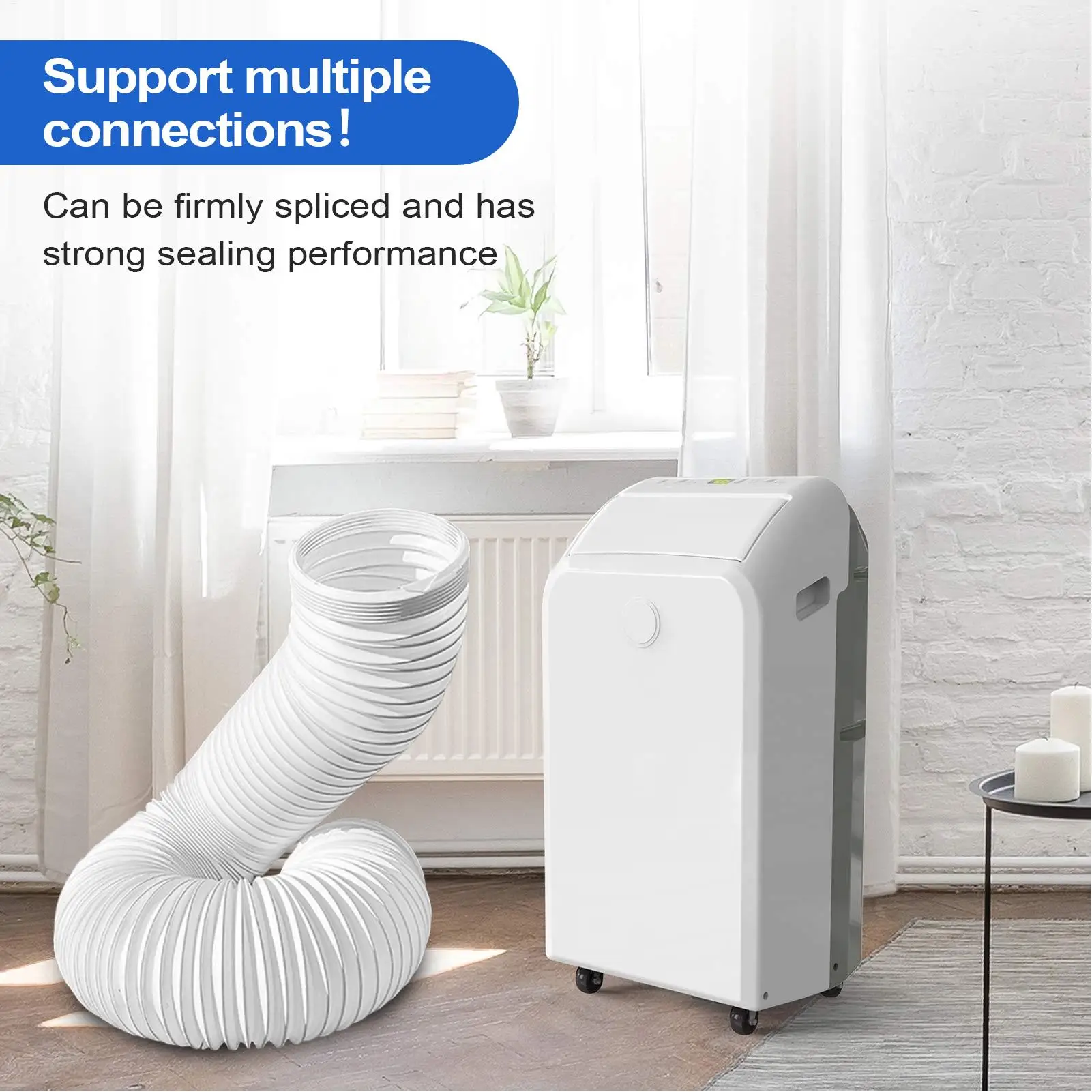 Portable AC Hose air conditioner Exhaust Vent Adjustable Length High Strength Tube Part For Tent RV Window Outdoor Camping