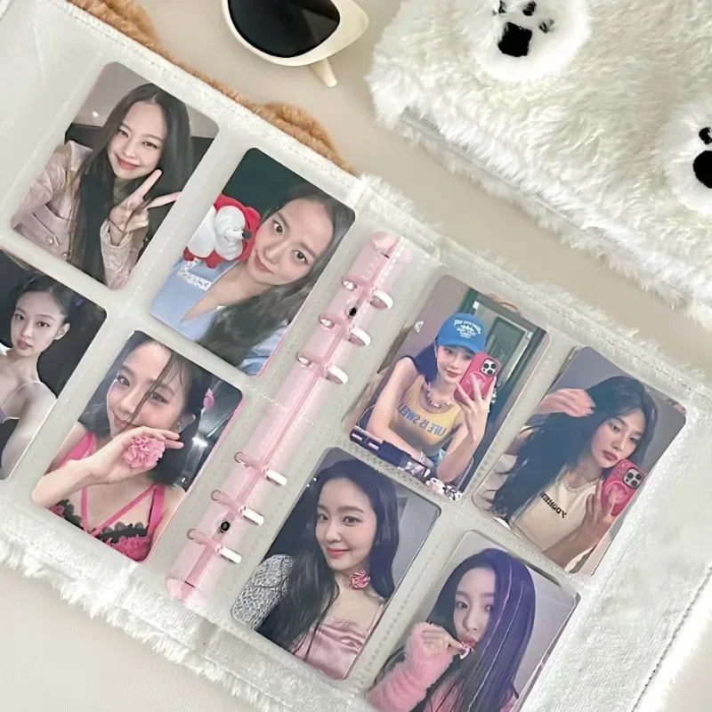 A6 Cartoon Plush Cover Binder Photocards INS Girl Korean Cute Photo Album Idol PhotoCard Holder Collect Book School Stationery 2
