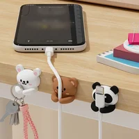 WORTHBUY Desktop Cute Cable Organizers Holder Clips Desk Tidy Organiser Self Adhesive Cable Management Office Wire Cord Holder 1