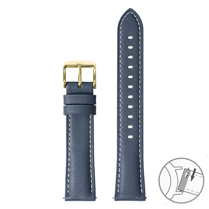 Vibrant Genuine Leather Quick Release Watch Strap – Cowhide Replacement Band