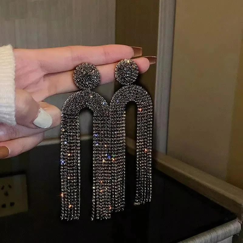 Fashion Women Large Hexagon Pendant Statement Stud Earrings Party Jewelry Gift