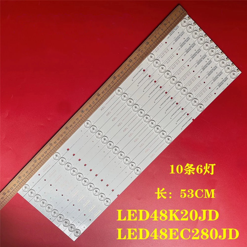 Striscia Di Retroilluminazione A Led Da 10/20 Pezzi Per Hisense Led48K20Jd Led48Ec280Jd Muslimatexb 48 K20D 48 H4 48 H5