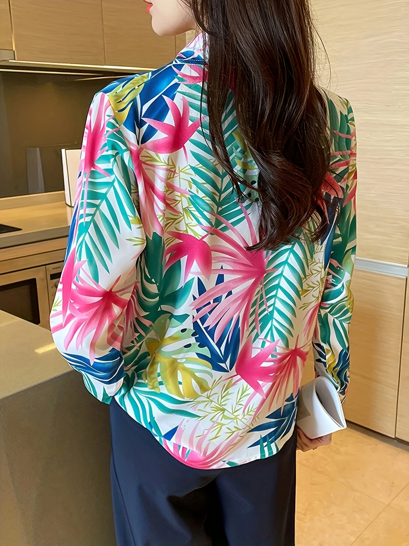New Arrival Women's Blusa Mujer for Spring Autumn Fashion Trendy Print Ladies' Button-Down Shirt for Work and Casual