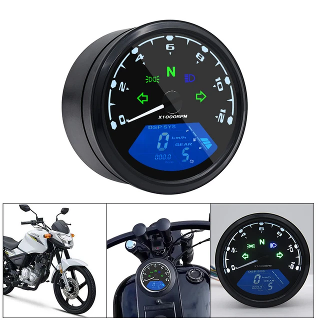 Instrument de compteur de vitesse numérique Lcd moto-jauge d'huile de  compteur de vitesse moto-Aliexpress