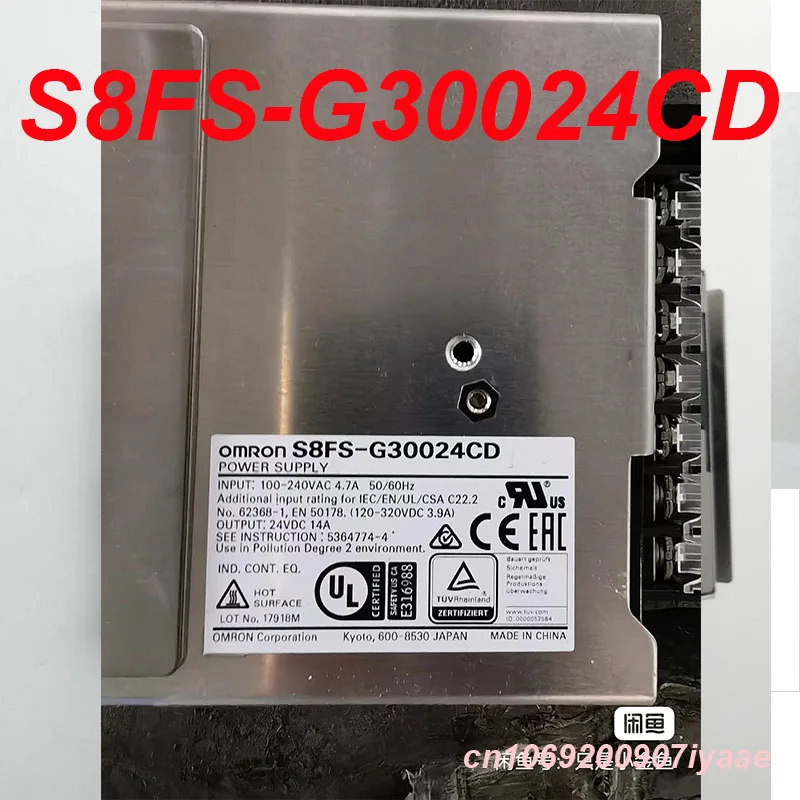 

Genuine New Switching Power Supply S8FS-G30024CD For 300W 24V AC100～240V S8JX-G030024CD