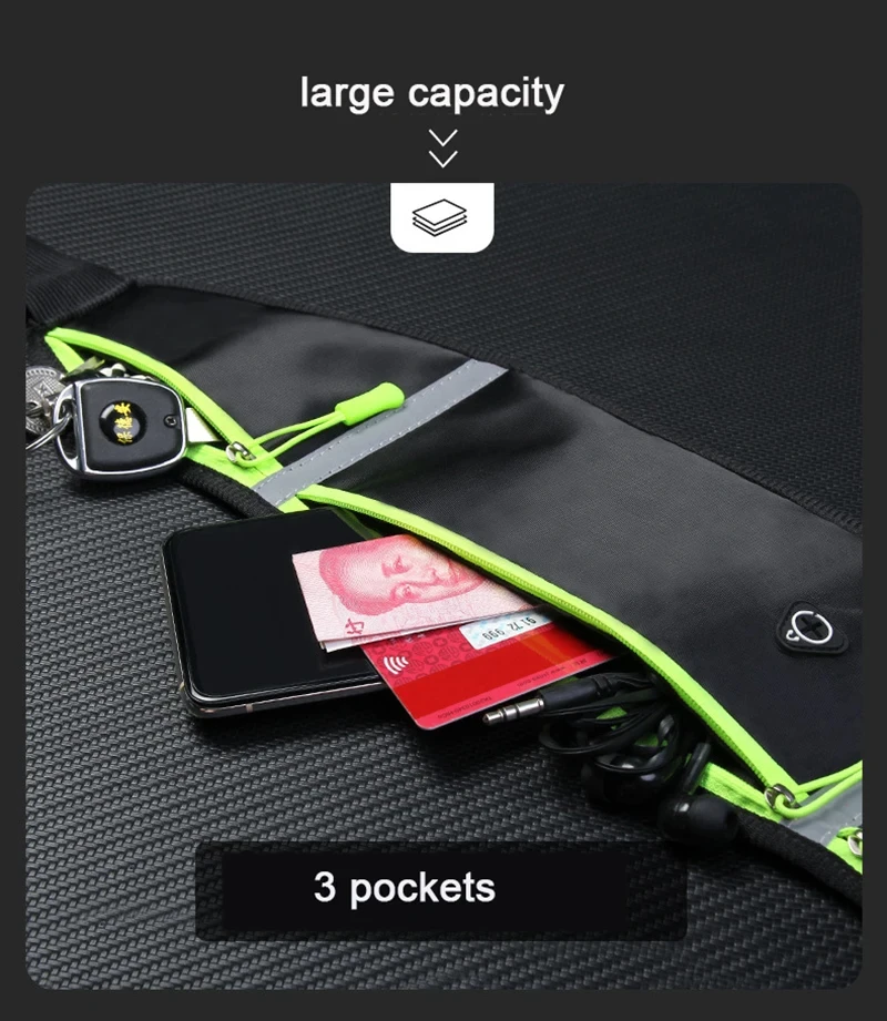CWIKLES Sports Fanny Pack Women Belt bag Gym Bags Running Waist Bag Men Phone Water Hydration Backpack Running Accessories 3