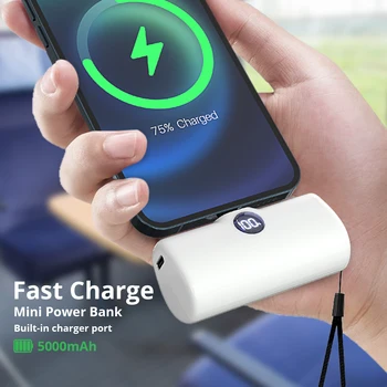 Fast Charging Portable Power Bank LED Display Mobile External Battery for iPhone Samsung Xiaomi OPPO Compact Powerbank Charger