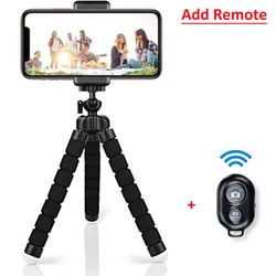 Universal Mini Octopus Tripod with Phone and Camera Holder (With Remote Control)
