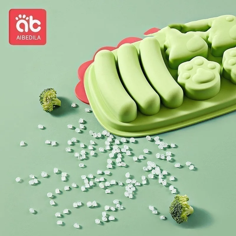 AIBEDILA Baby Food Supplement Mold Tool Can Be Steamed Food Grade Silicone Meat Sausage Steamed Sausage Abrasive Feeding