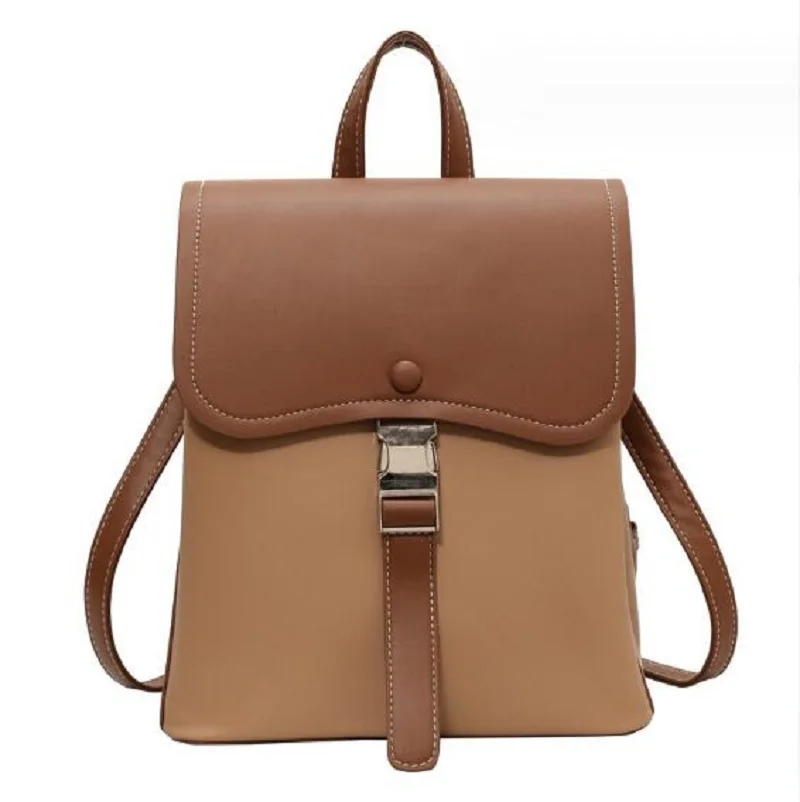 New Arrival Korean Fashion Preppy Style Leather Backpack School Bag Women High Capacity Travel Shoulder Bags Totes Crossbody Bag
