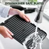Versatile contact grill and skillet,non-stick aluminum,grill and waffle plate,adjustable shading and shearing, press/flat, black 4