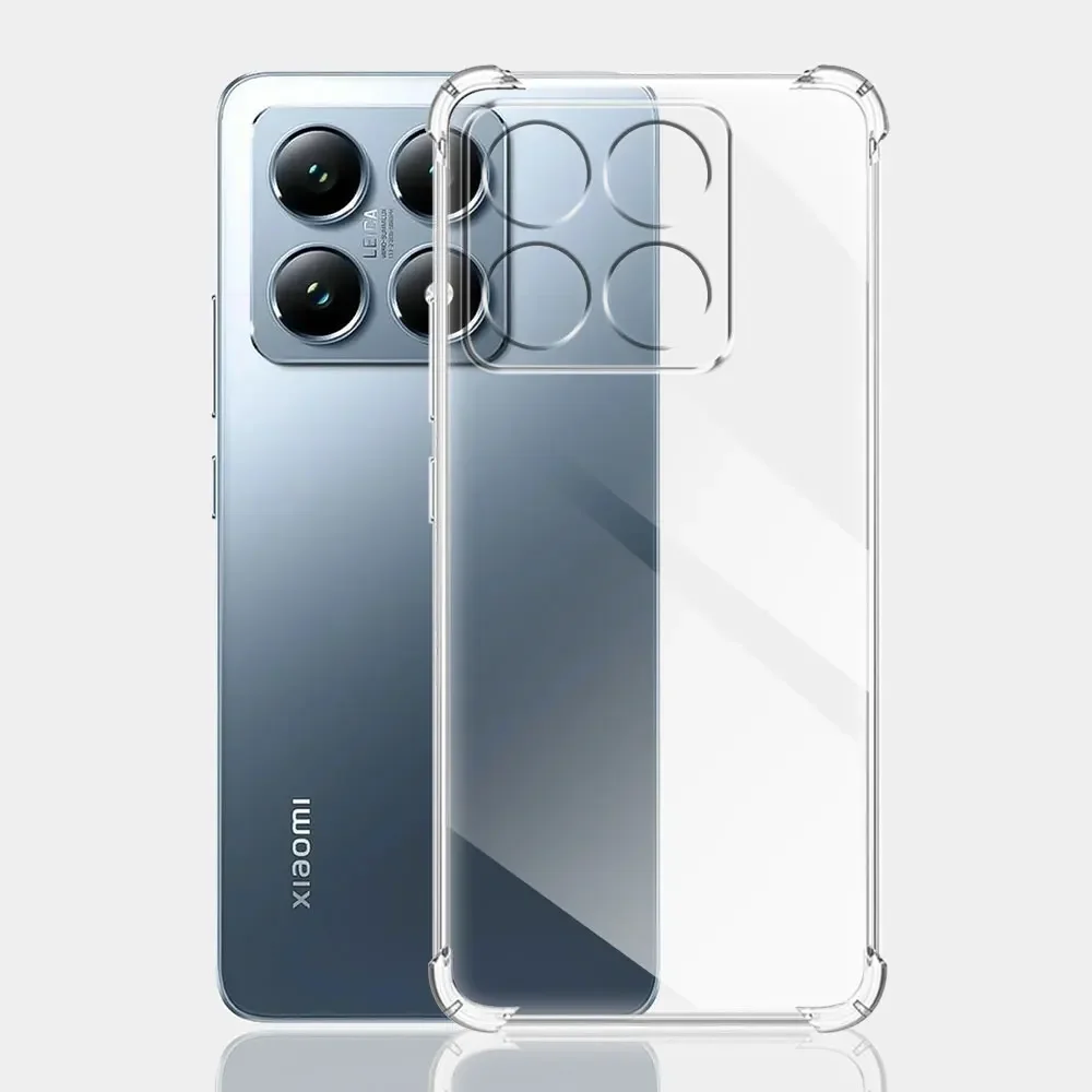 Crystal Clear Shockproof Silicone Phone Case - Airbag TPU Protector Bumper