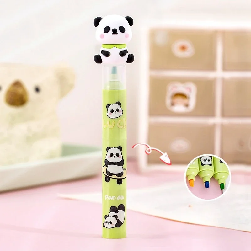 Highlighter Marker 4 pcs Panda 3 Layer Splicing