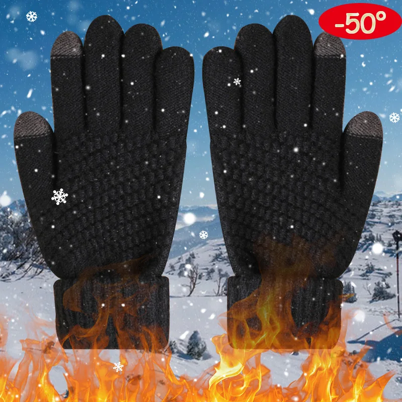 

Autumn and Winter Warm Gloves Fleece Running Gloves for Men Windproof Touch Screen Fitness Photography Cycling Gloves for Women