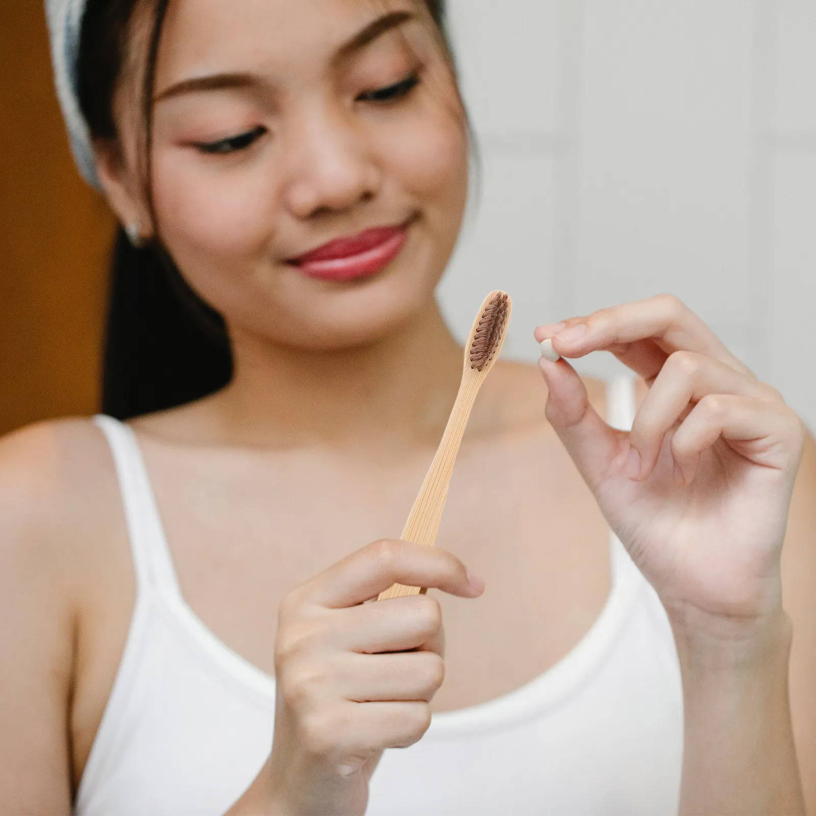 30Pcs 대나무 칫솔 소프트 브러쉬 성인 수동 칫솔 나무 여행 호텔 캠핑 칫솔 휴대용 신뢰할 수 있는