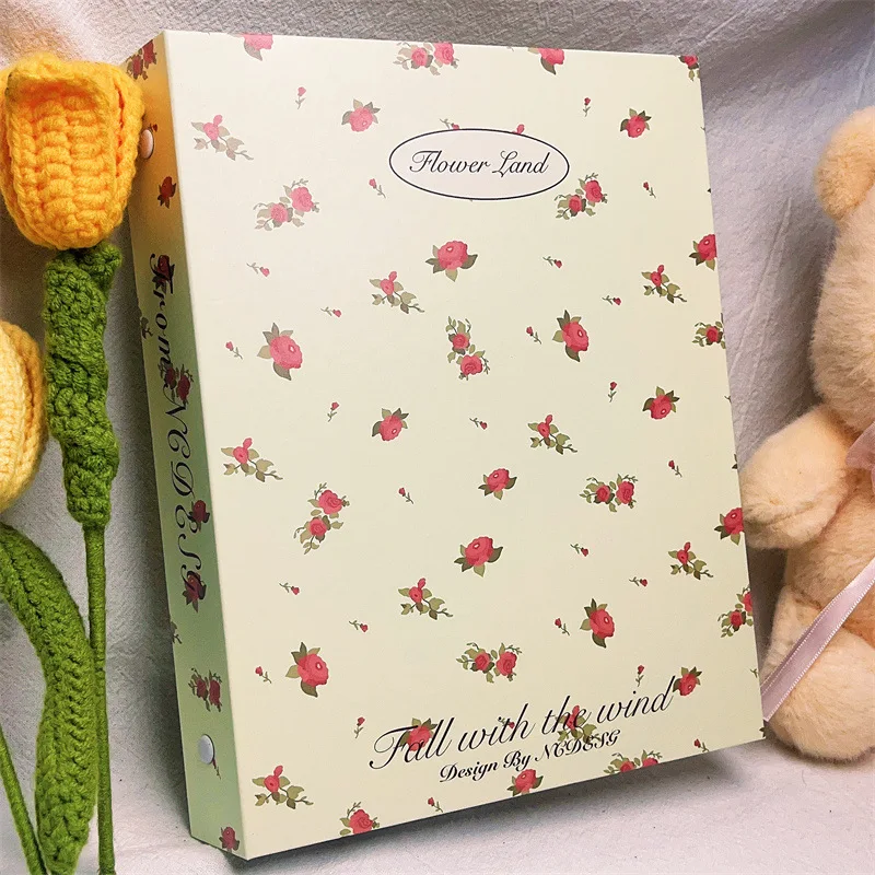 

Garden small floral card book hard shell A5 loose-leaf album small card storage simple and elegant photo album photocard holder
