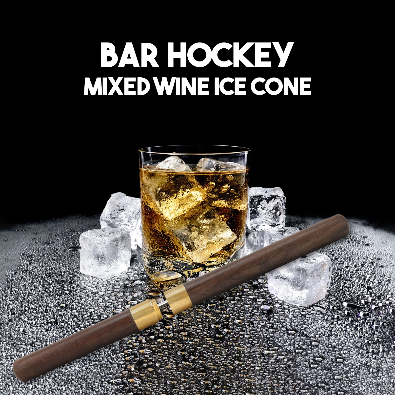 Stainless Steel Ice Pick With Wooden Handle Manual Ice Carving Tool Home Crushers Cone Bar Bartender Tool Kitchen
