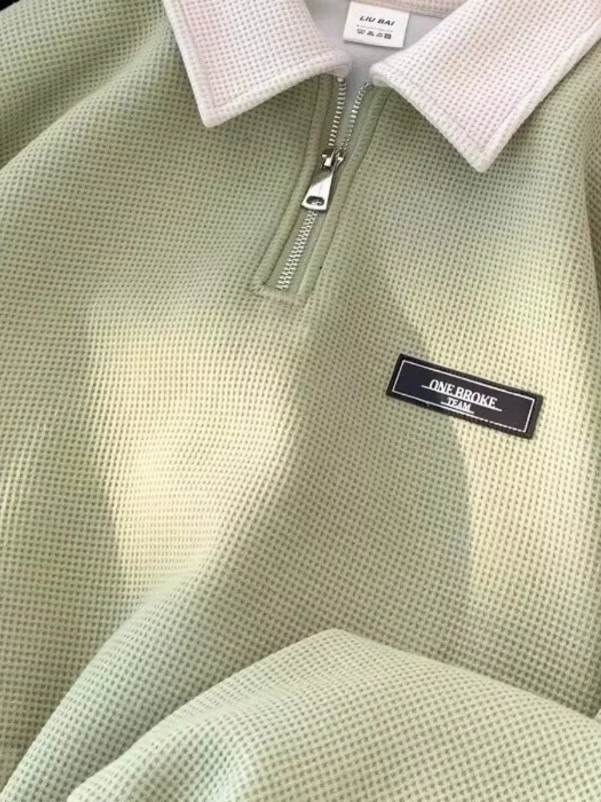 Casual  Sweatirt Men's Autumnal Retro Color Blo Collar Heavyweight College Sle Leisure Outerwear Youth Trendy Antif...