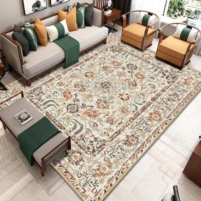

Retro Ethnic Carpets for Living Room Decoration Home Large Area Rugs for Bedroom Room Decor Non-slip Floor Mats Entrance Doormat