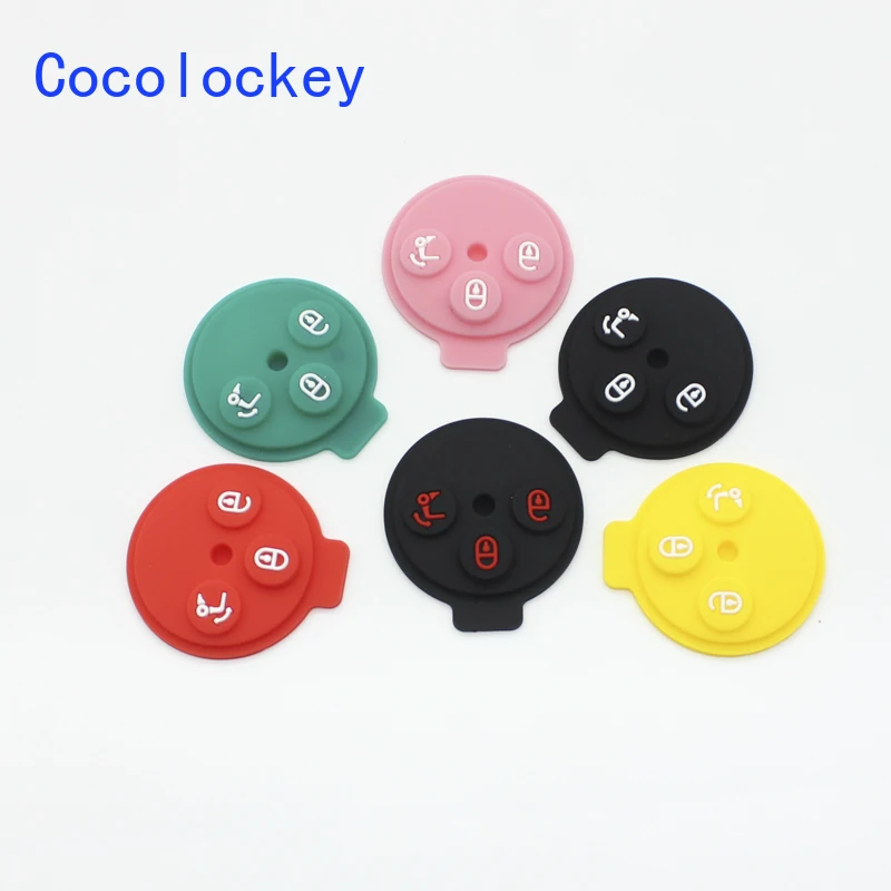 Cocolockey 3-Tasten-Silikon-Schlüssel-Gummipolster für Benz Smart Fortwo K City Paar Fernbedienung Smart Key Autozubehör – Detail 1