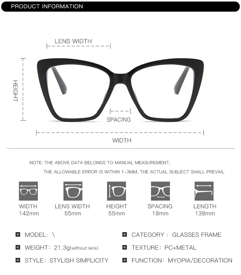 Anti Blue Light Glasses Women Cat eye Vintage Men Optical Glass Gaming Spectacles