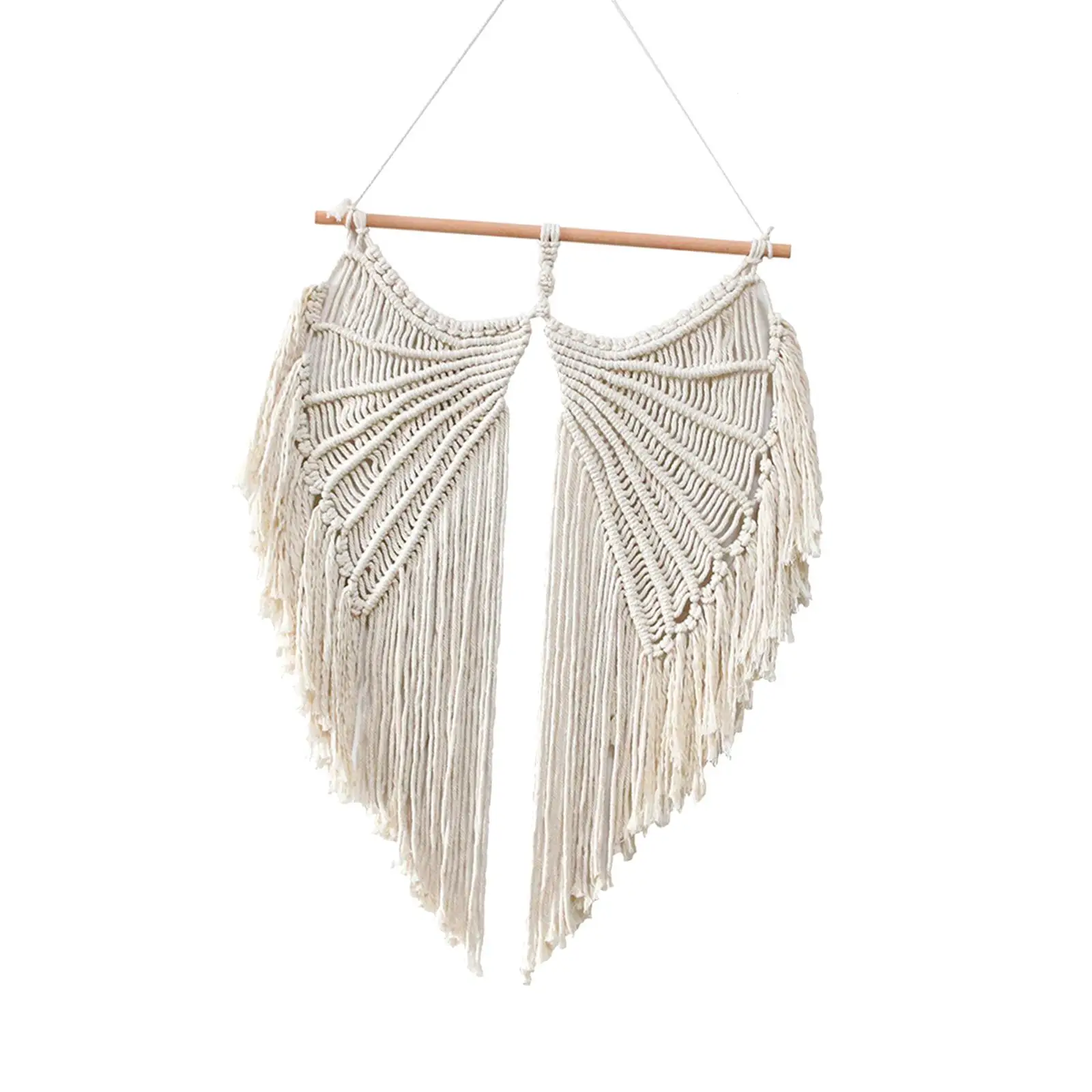 Macrame Wall Hanging Home Accent Fringe Bohemian Woven Angel