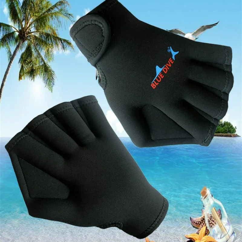 Aquatic Swimming Webbed Gloves Gloves Paddles Fit Traning Water Resistance Webbed Paddles For Swimming Diving swimming paddles swimming gloves