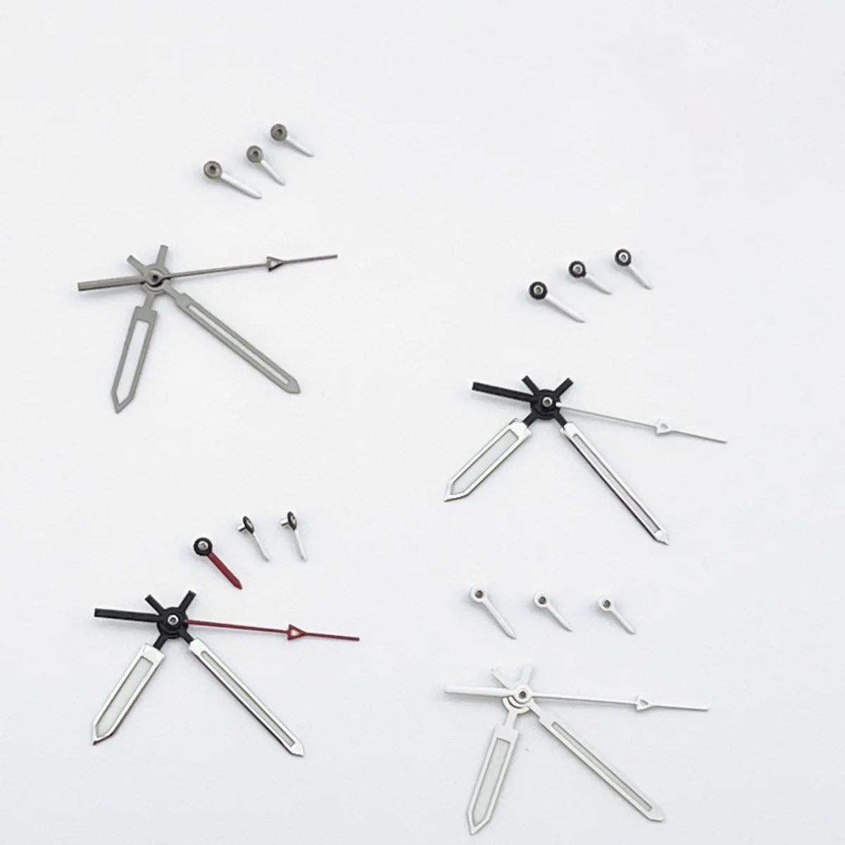 Luminous Watch Hands - Black/Silver/Orange Replacement Parts