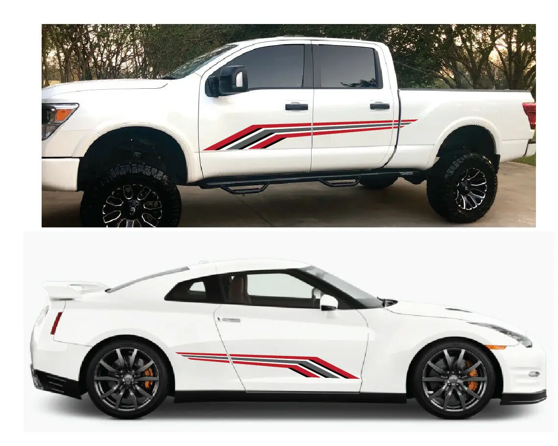 

2 RV Car Truck Pontoon Boat Trailer Side Accent Decals Graphics Stripes Sticker