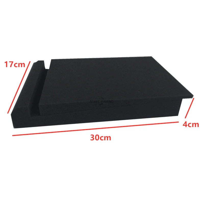 A Pack 30x17x4CM Sponge Studio Monitor Speaker Acoustic Isolation Foam Soundproof Isolator Pads High Density Sound Proof Panels soundproof foam