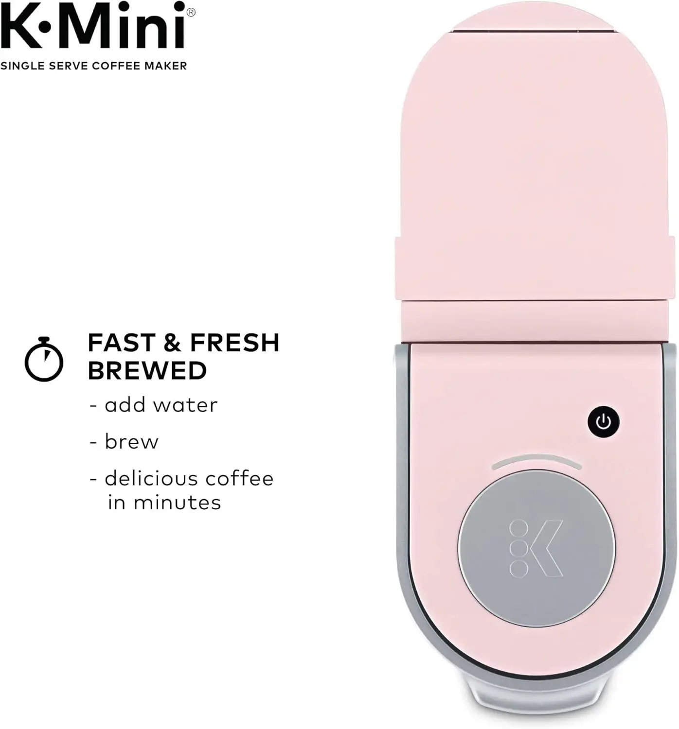 Keurig K-Mini Single Serve K-Cup Pod Coffee Maker, Dusty Rose, 6 to 12 oz. Brew Sizes 4