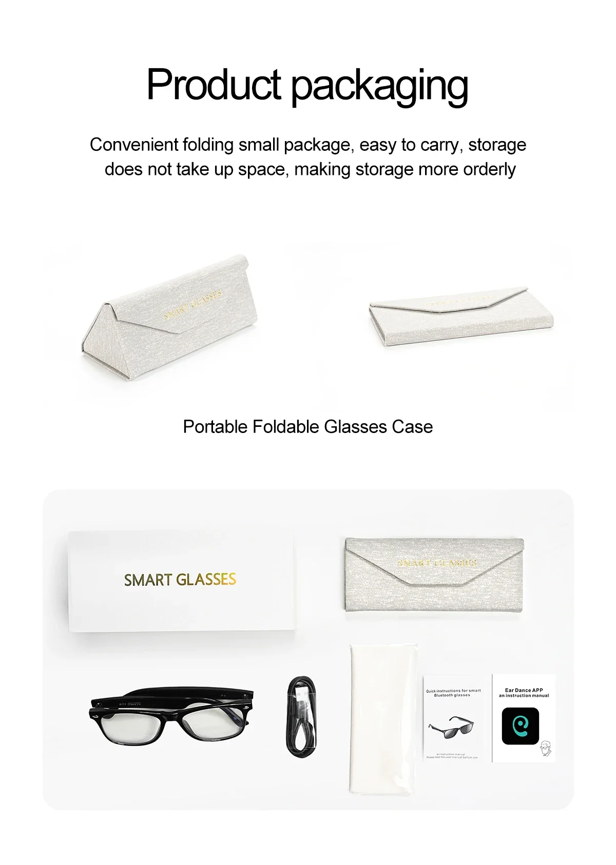 W100 Smart Glasses 134 Online Language AI Automatic Dialogue Translation Bluetooth Glasses with Speaker Sports UV Protection voice translator language translator