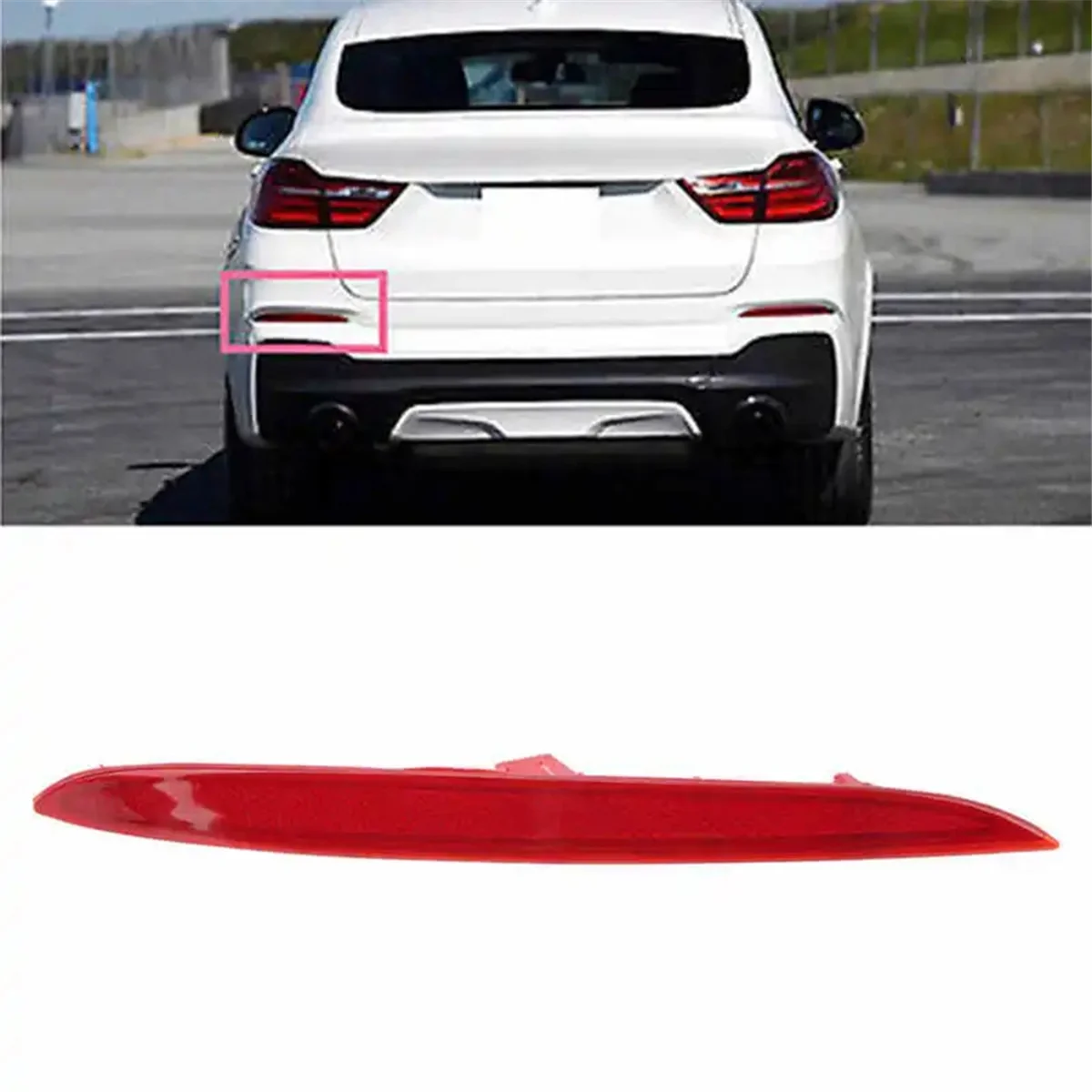 Car Rear Bumper Reflector 63147338808 63147338807 for F26 X4 SERIES 2014- Rear Bar Lamp